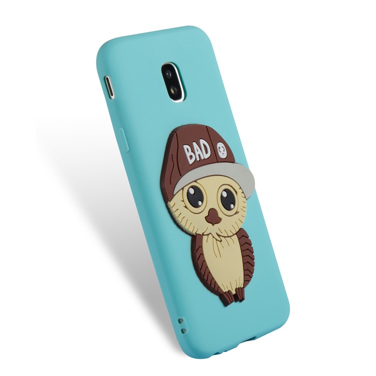 Cute 3D Male Owl TPU Soft Mobile Phone Case for Samsung Galaxy J3 (2017) EU Version/J3 Pro (2017) - Baby Blue-6