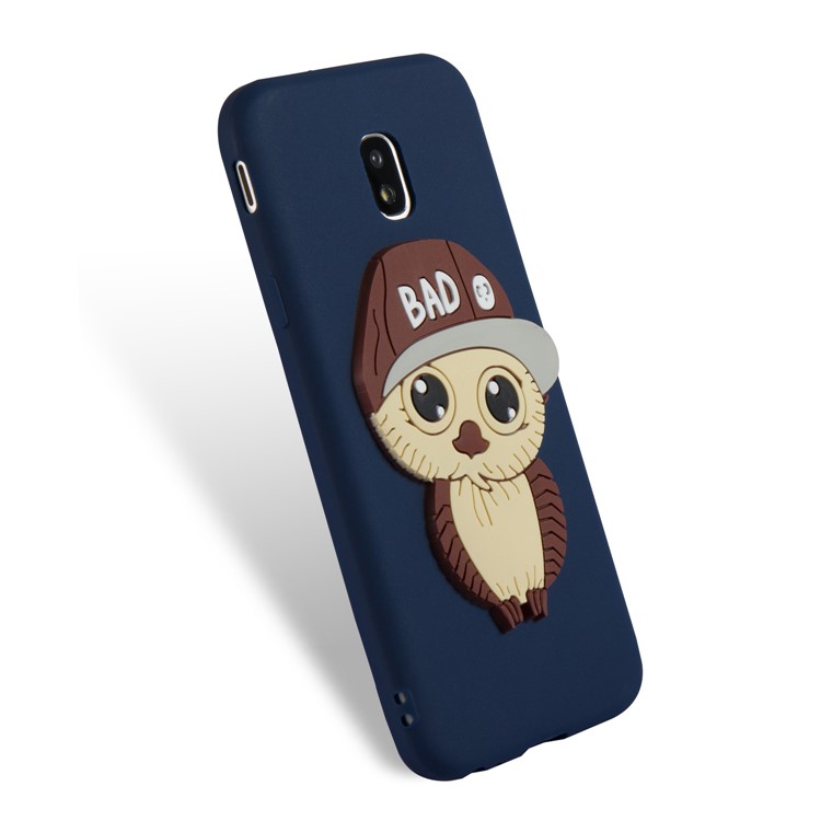 Cute 3D Male Owl TPU Soft Cell Phone Case for Samsung Galaxy J3 (2017) EU Version/J3 Pro (2017) - Dark Blue-6