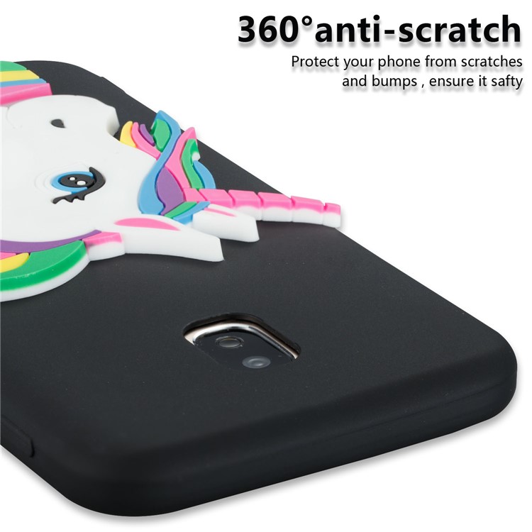 Lovely 3D Unicorn Pattern TPU Case for Samsung Galaxy J3 Pro (2017) / J3 (2017) EU Version - Black-2