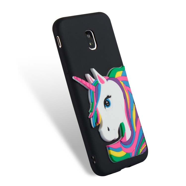 Lovely 3D Unicorn Pattern TPU Case for Samsung Galaxy J3 Pro (2017) / J3 (2017) EU Version - Black-6