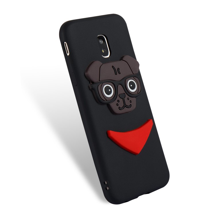 Cute 3D Puppy TPU Soft Phone Case for Samsung Galaxy J3 (2017) EU Version/J3 Pro (2017) - Black-6