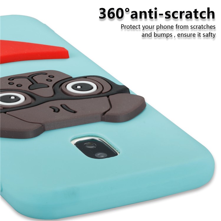 Cute 3D Puppy TPU Soft Mobile Phone Case for Samsung Galaxy J3 (2017) EU Version/J3 Pro (2017) - Baby Blue-2