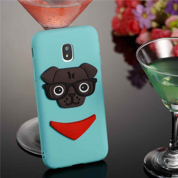 Cute 3D Puppy TPU Soft Mobile Phone Case for Samsung Galaxy J3 (2017) EU Version/J3 Pro (2017) - Baby Blue-4
