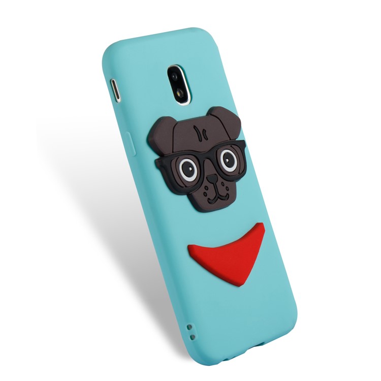 Cute 3D Puppy TPU Soft Mobile Phone Case for Samsung Galaxy J3 (2017) EU Version/J3 Pro (2017) - Baby Blue-6