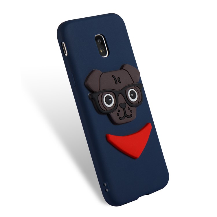 Cute 3D Puppy TPU Soft Cell Phone Case for Samsung Galaxy J3 (2017) EU Version/J3 Pro (2017) - Dark Blue-6