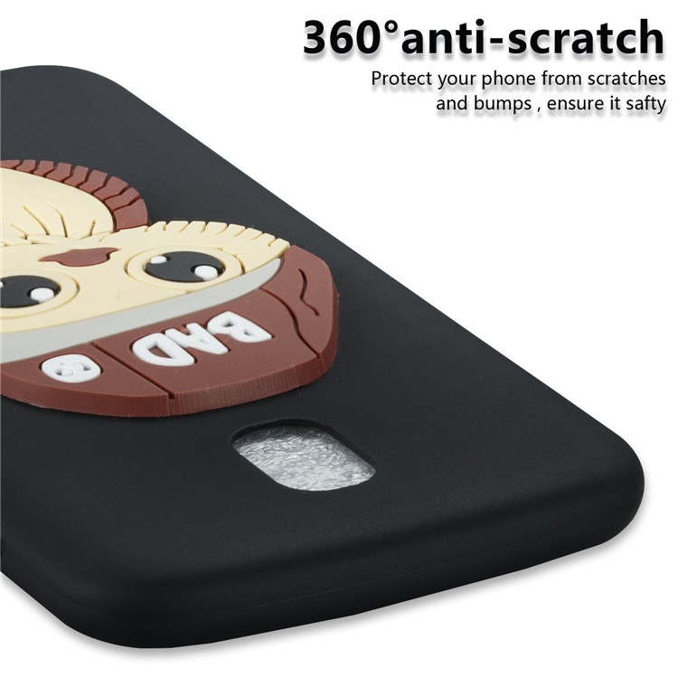 Cute 3D Male Owl TPU Soft Phone Case for Samsung Galaxy J5 (2017) EU Version/J5 Pro (2017) - Black-2