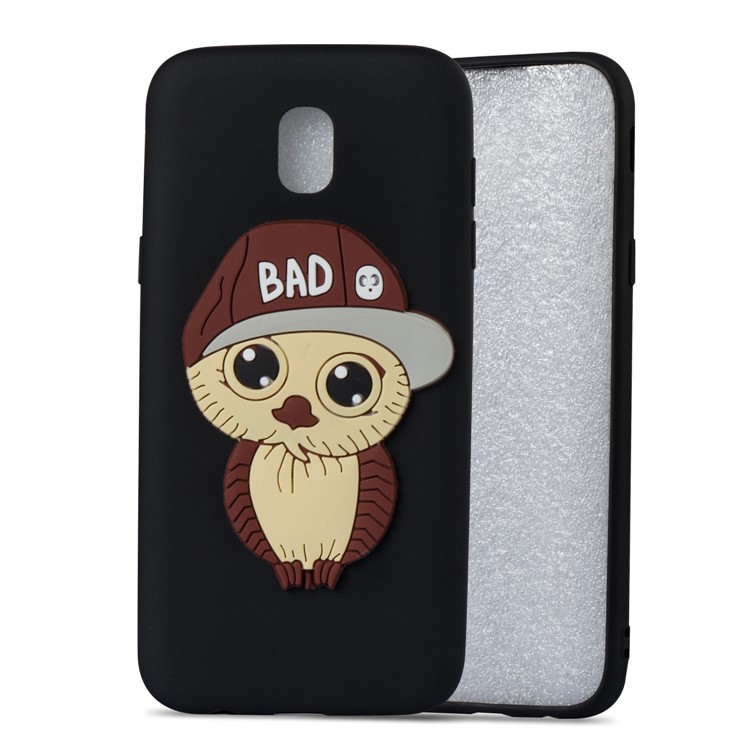 Cute 3D Male Owl TPU Soft Phone Case for Samsung Galaxy J5 (2017) EU Version/J5 Pro (2017) - Black-5