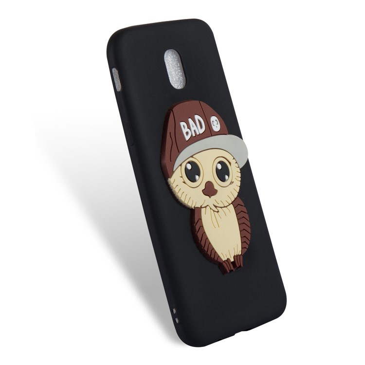 Cute 3D Male Owl TPU Soft Phone Case for Samsung Galaxy J5 (2017) EU Version/J5 Pro (2017) - Black-6