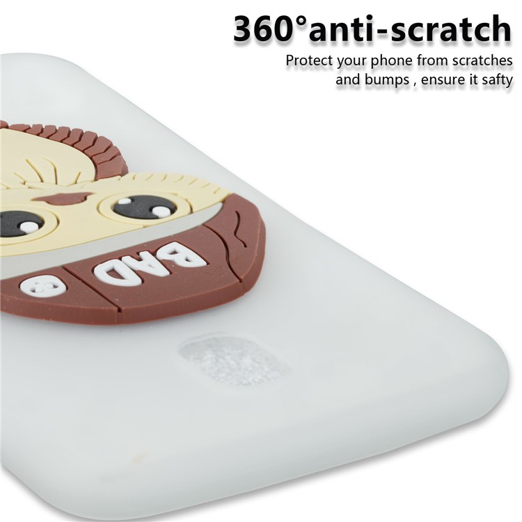 Cute 3D Male Owl TPU Soft Phone Cover for Samsung Galaxy J5 (2017) EU Version/J5 Pro (2017) - White-2