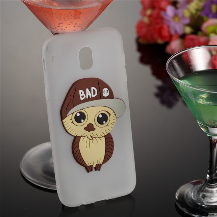 Cute 3D Male Owl TPU Soft Phone Cover for Samsung Galaxy J5 (2017) EU Version/J5 Pro (2017) - White-4