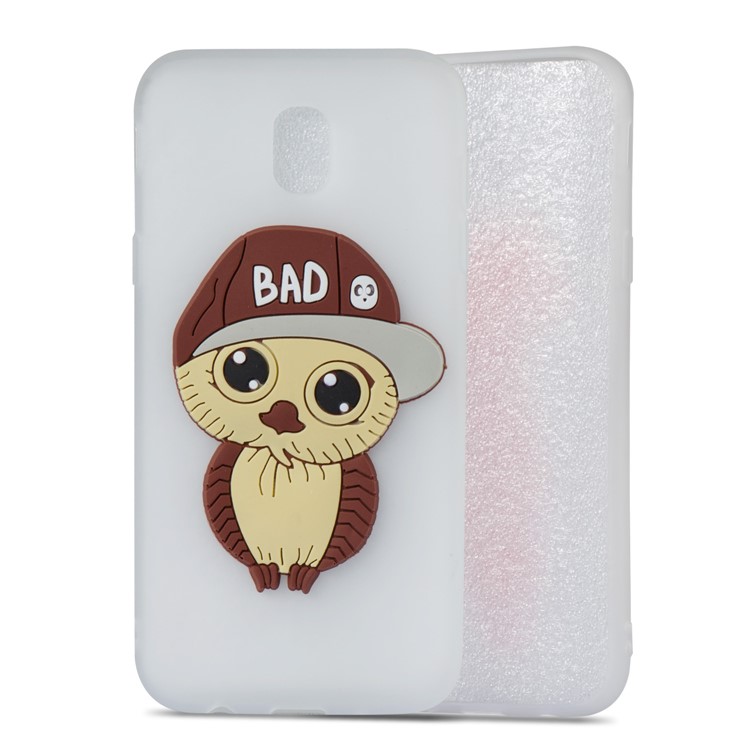 Cute 3D Male Owl TPU Soft Phone Cover for Samsung Galaxy J5 (2017) EU Version/J5 Pro (2017) - White-5