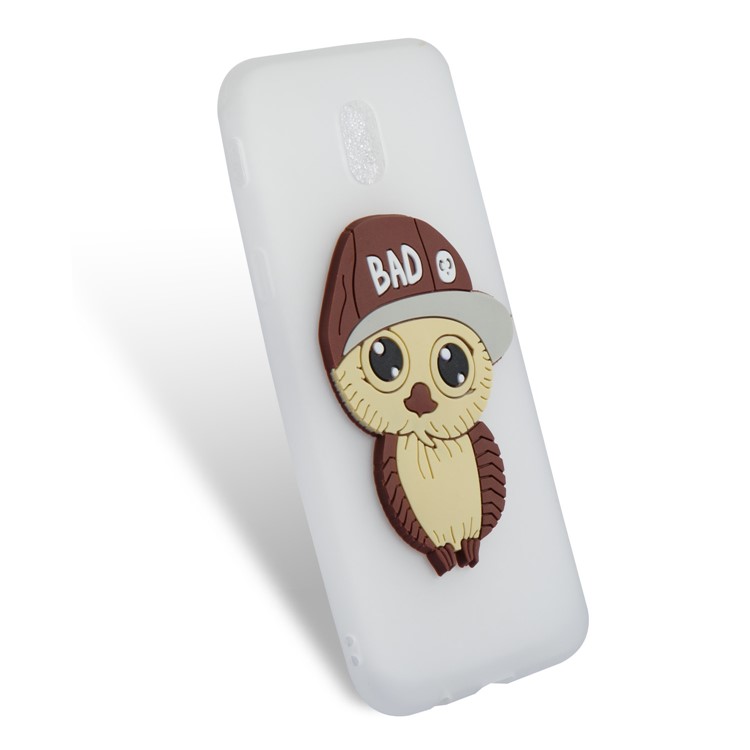 Cute 3D Male Owl TPU Soft Phone Cover for Samsung Galaxy J5 (2017) EU Version/J5 Pro (2017) - White-6