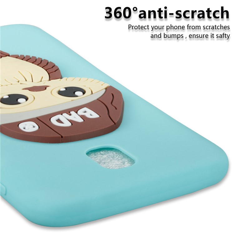 Cute 3D Male Owl TPU Soft Mobile Phone Case for Samsung Galaxy J5 (2017) EU Version/J5 Pro (2017) - Baby Blue-2