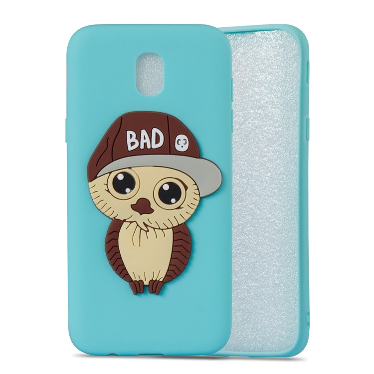 Cute 3D Male Owl TPU Soft Mobile Phone Case for Samsung Galaxy J5 (2017) EU Version/J5 Pro (2017) - Baby Blue-5
