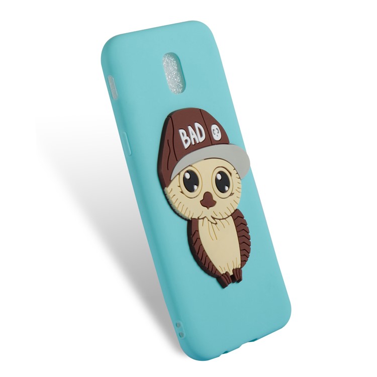 Cute 3D Male Owl TPU Soft Mobile Phone Case for Samsung Galaxy J5 (2017) EU Version/J5 Pro (2017) - Baby Blue-6