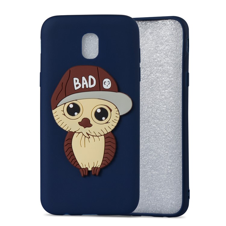 Cute 3D Male Owl TPU Soft Cell Phone Case for Samsung Galaxy J5 (2017) EU Version/J5 Pro (2017) - Dark Blue-5
