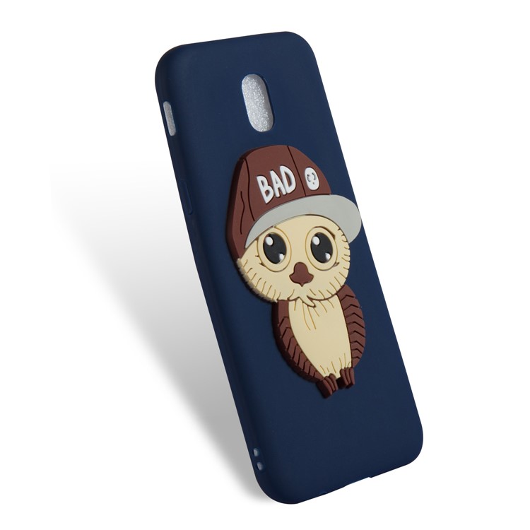 Cute 3D Male Owl TPU Soft Cell Phone Case for Samsung Galaxy J5 (2017) EU Version/J5 Pro (2017) - Dark Blue-6