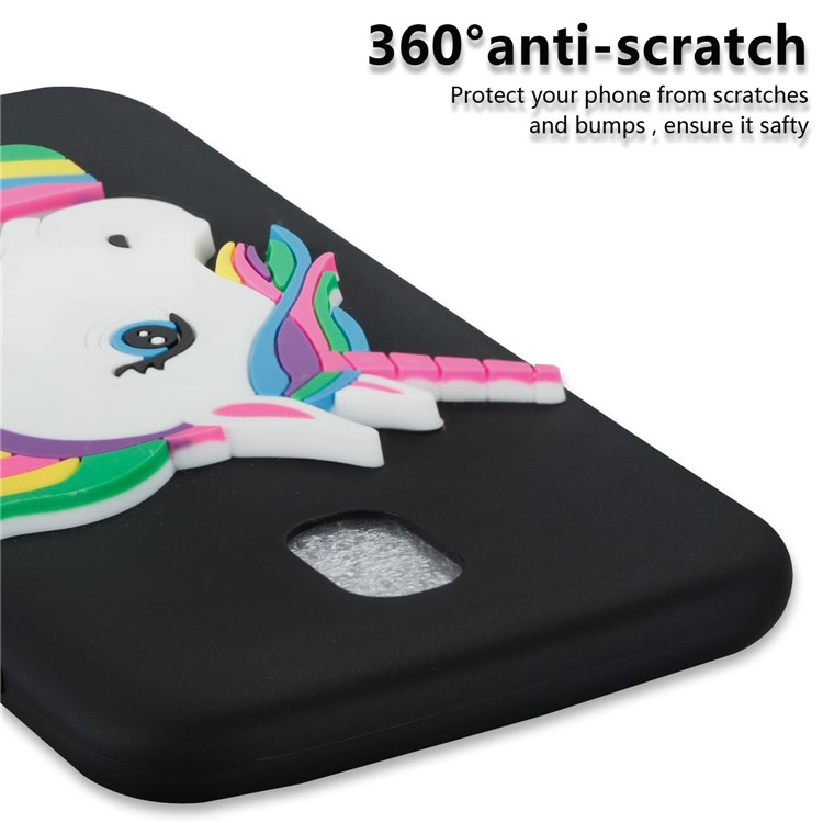 Lovely 3D Unicorn Pattern TPU Case for Samsung Galaxy J5 Pro (2017) / J5 (2017) EU Version - Black-2