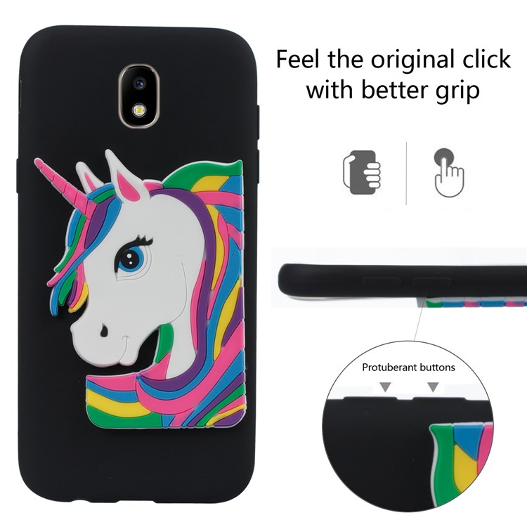 Lovely 3D Unicorn Pattern TPU Case for Samsung Galaxy J5 Pro (2017) / J5 (2017) EU Version - Black-3