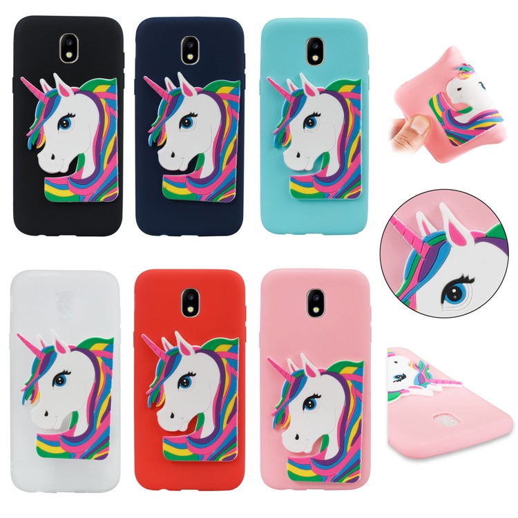 Lovely 3D Unicorn Pattern TPU Case for Samsung Galaxy J5 Pro (2017) / J5 (2017) EU Version - Black-7