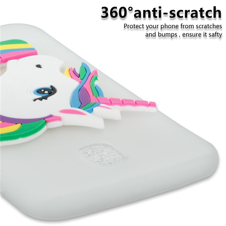 Lovely 3D Unicorn Pattern TPU Cover for Samsung Galaxy J5 Pro (2017) / J5 (2017) EU Version - White-2