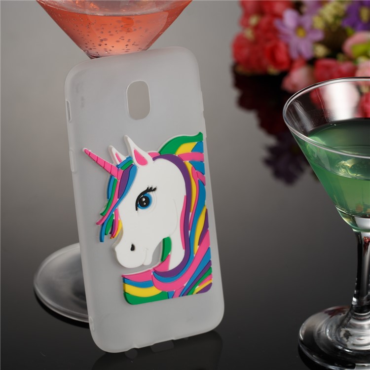 Lovely 3D Unicorn Pattern TPU Cover for Samsung Galaxy J5 Pro (2017) / J5 (2017) EU Version - White-4