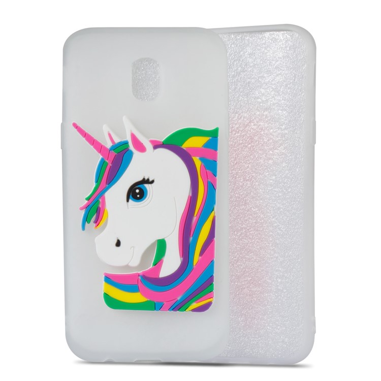 Lovely 3D Unicorn Pattern TPU Cover for Samsung Galaxy J5 Pro (2017) / J5 (2017) EU Version - White-5