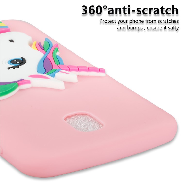 Belle 3D Unicorn Motif TPU Shell Housse Pour Samsung Galaxy J5 Pro (2017) / J5 (2017) Version UE - Rose-2