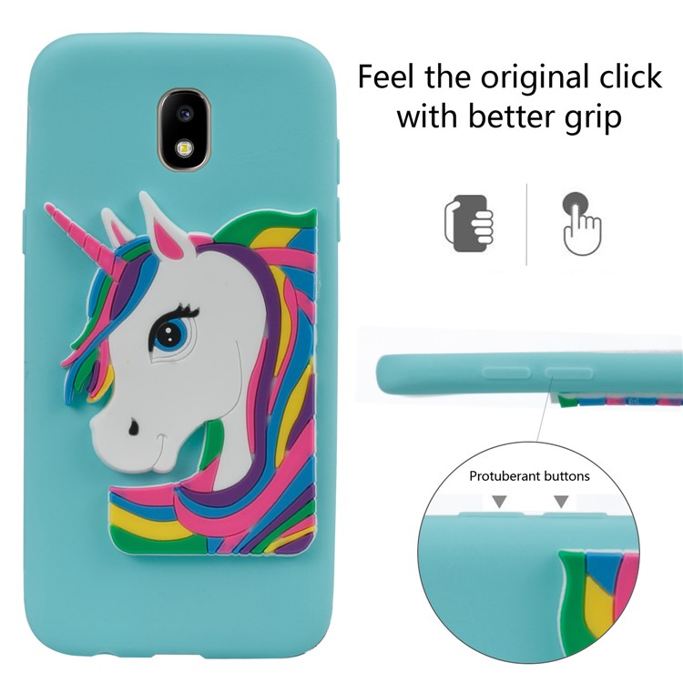 Lovely 3D Unicorn Pattern TPU Soft Case for Samsung Galaxy J5 Pro (2017) / J5 (2017) EU Version - Baby Blue-2