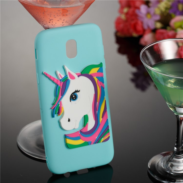 Lovely 3D Unicorn Pattern TPU Soft Case for Samsung Galaxy J5 Pro (2017) / J5 (2017) EU Version - Baby Blue-3
