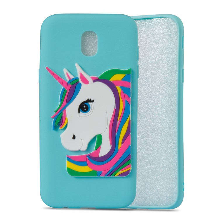 Lovely 3D Unicorn Pattern TPU Soft Case for Samsung Galaxy J5 Pro (2017) / J5 (2017) EU Version - Baby Blue-4