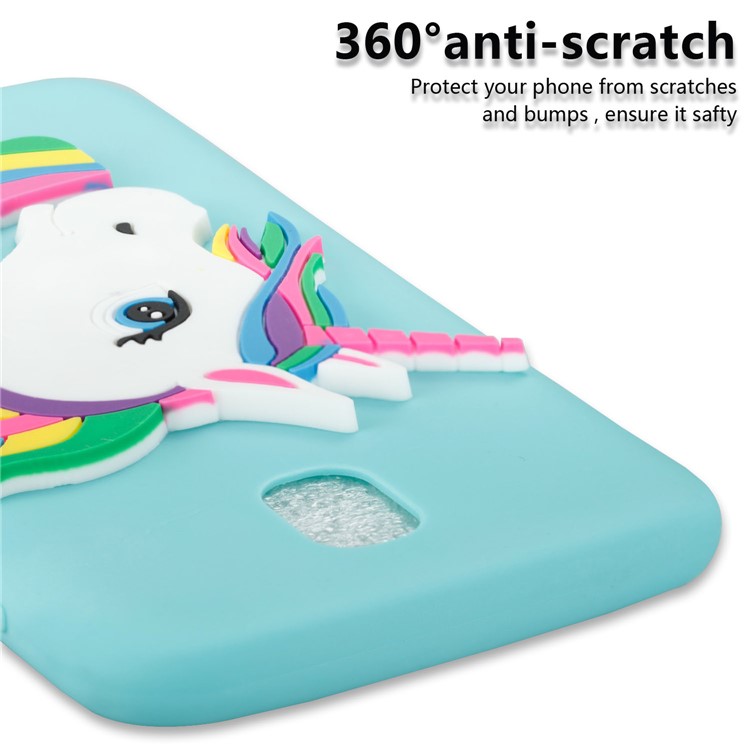 Lovely 3D Unicorn Pattern TPU Soft Case for Samsung Galaxy J5 Pro (2017) / J5 (2017) EU Version - Baby Blue-6