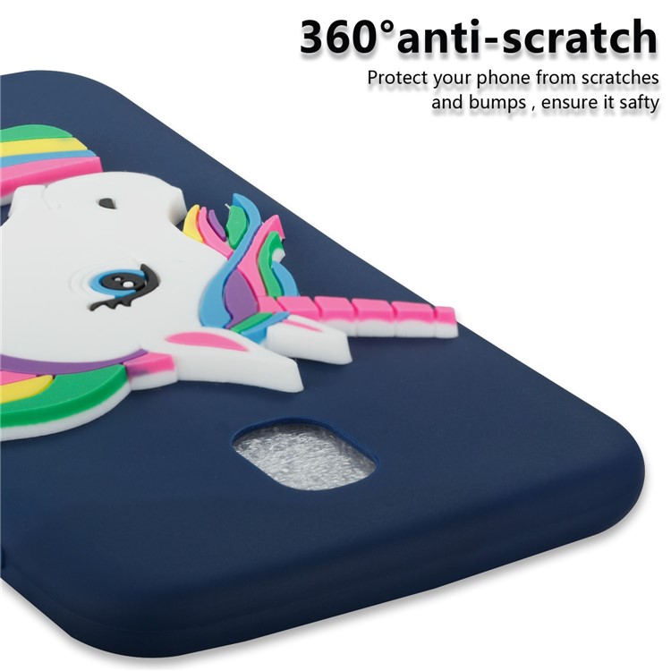 Lovely 3D Unicorn Pattern TPU Case Accessory for Samsung Galaxy J5 Pro (2017) / J5 (2017) EU Version - Dark Blue-2