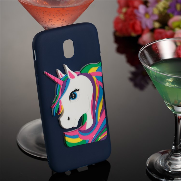 Lovely 3D Unicorn Pattern TPU Case Accessory for Samsung Galaxy J5 Pro (2017) / J5 (2017) EU Version - Dark Blue-4