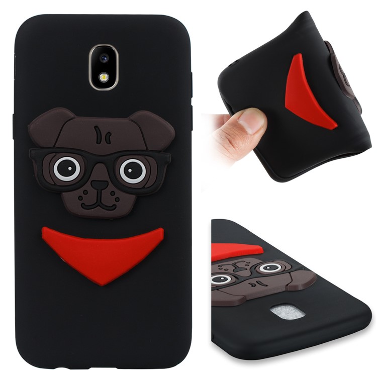 Lovely 3D Dog Pattern TPU Case for Samsung Galaxy J5 Pro (2017) / J5 (2017) EU Version - Black-1