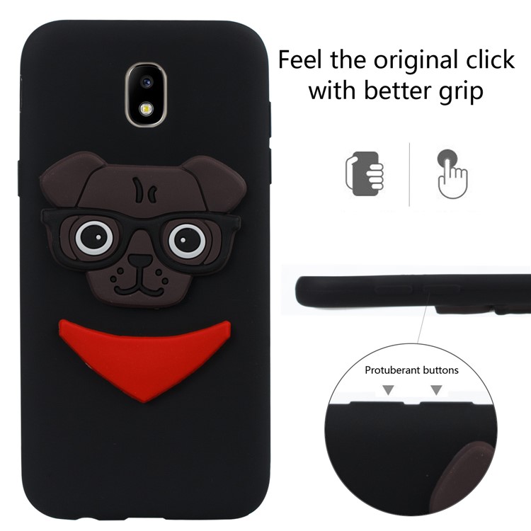 Lovely 3D Dog Pattern TPU Case for Samsung Galaxy J5 Pro (2017) / J5 (2017) EU Version - Black-3