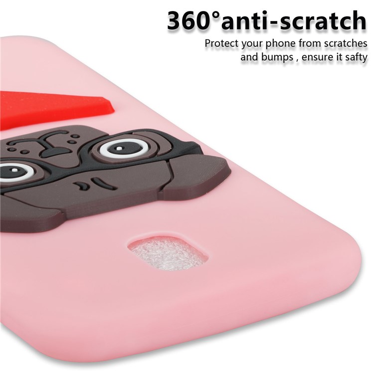 Lovely 3D Dog Pattern TPU Shell Cover for Samsung Galaxy J5 Pro (2017) / J5 (2017) EU Version - Pink-2