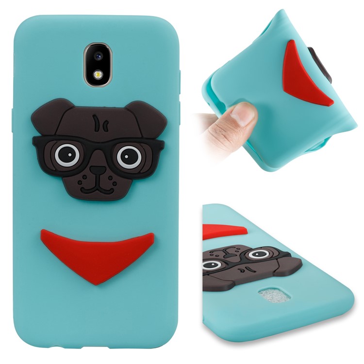 Lovely 3D Dog Pattern TPU Case Cover Shell for Samsung Galaxy J5 Pro (2017) / J5 (2017) EU Version - Baby Blue-1