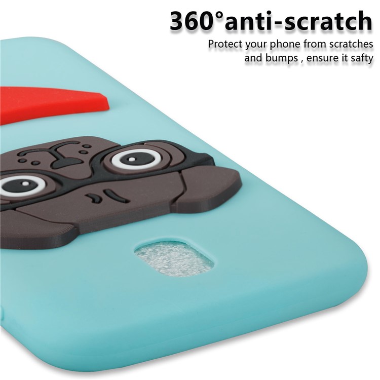 Lovely 3D Dog Pattern TPU Case Cover Shell for Samsung Galaxy J5 Pro (2017) / J5 (2017) EU Version - Baby Blue-2