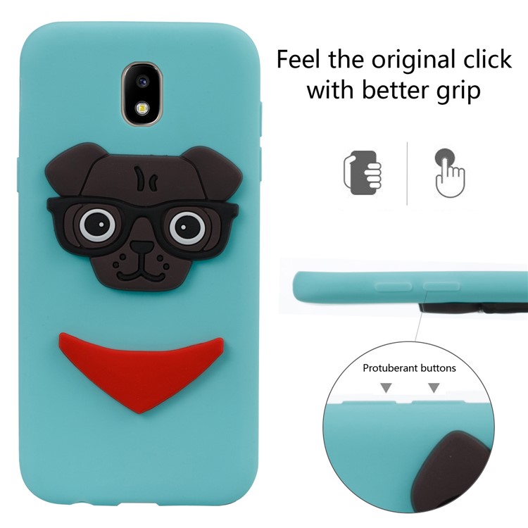Lovely 3D Dog Pattern TPU Case Cover Shell for Samsung Galaxy J5 Pro (2017) / J5 (2017) EU Version - Baby Blue-3
