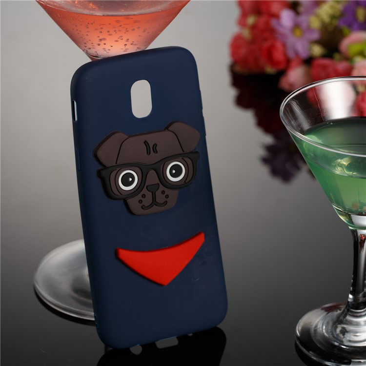 Lovely 3D Dog Pattern TPU Case Accessory for Samsung Galaxy J5 Pro (2017) / J5 (2017) EU Version - Dark Blue-3