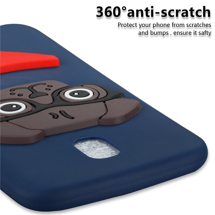 Lovely 3D Dog Pattern TPU Case Accessory for Samsung Galaxy J5 Pro (2017) / J5 (2017) EU Version - Dark Blue-6
