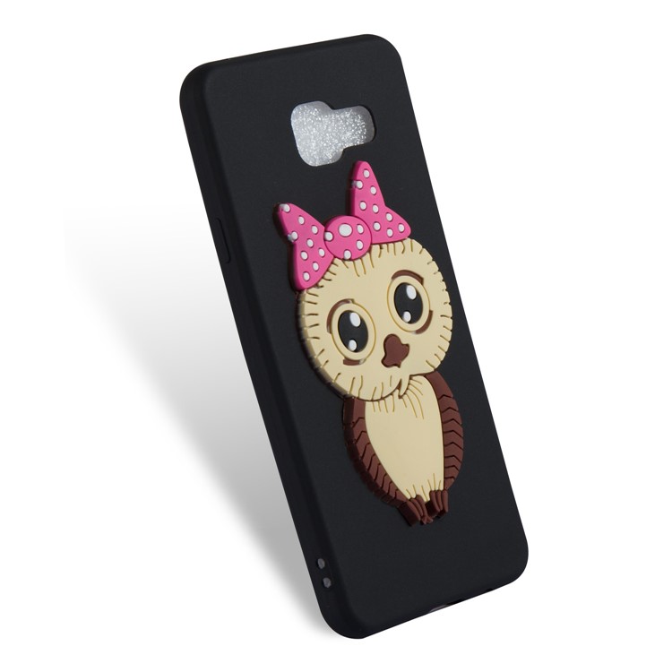 Cute 3D Female Owl Pattern TPU Case for Samsung Galaxy A3 SM-A310F (2016) - Black-6