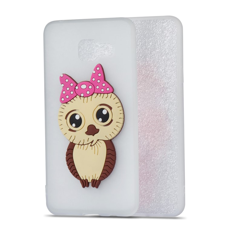 Cute 3D Female Owl Pattern TPU Cover for Samsung Galaxy A3 SM-A310F (2016) - White-4