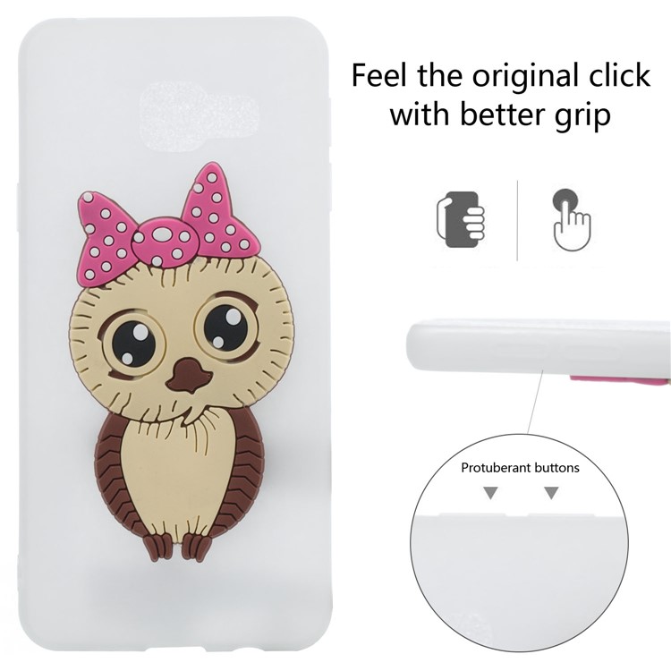 Cute 3D Female Owl Pattern TPU Cover for Samsung Galaxy A3 SM-A310F (2016) - White-6
