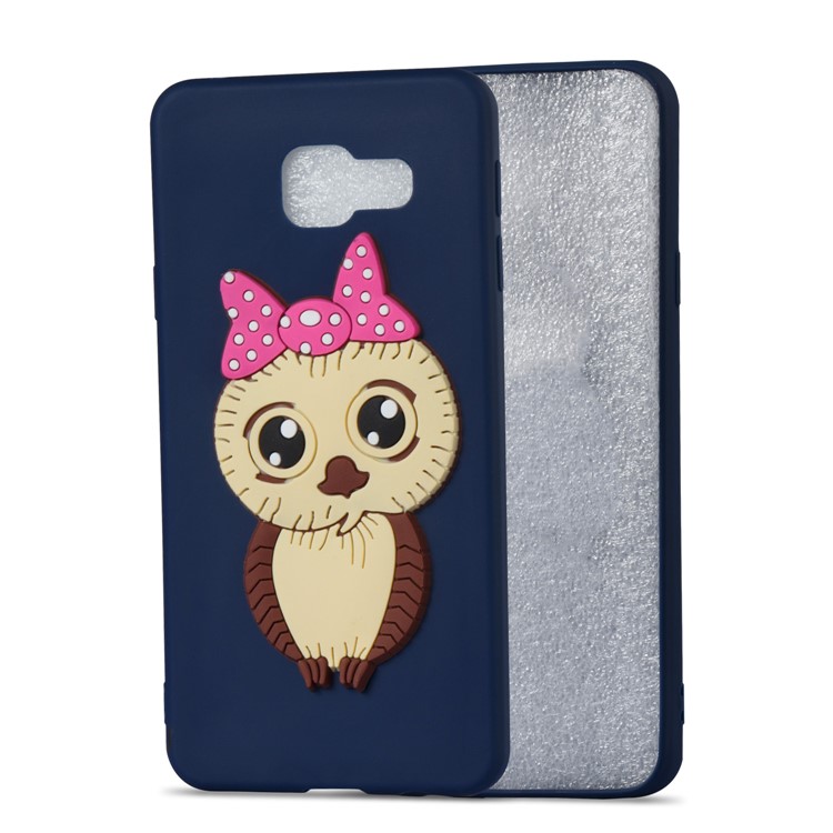 Cute 3D Female Owl Pattern TPU Phone Cover for Samsung Galaxy A3 SM-A310F (2016) - Dark Blue-5