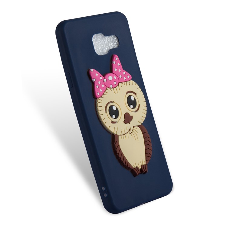 Cute 3D Female Owl Pattern TPU Phone Cover for Samsung Galaxy A3 SM-A310F (2016) - Dark Blue-6
