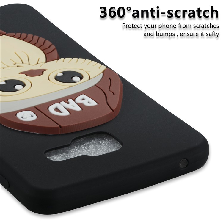 Cute 3D Male Owl Pattern Soft TPU Case for Samsung Galaxy A3 SM-A310F (2016) - Black-2