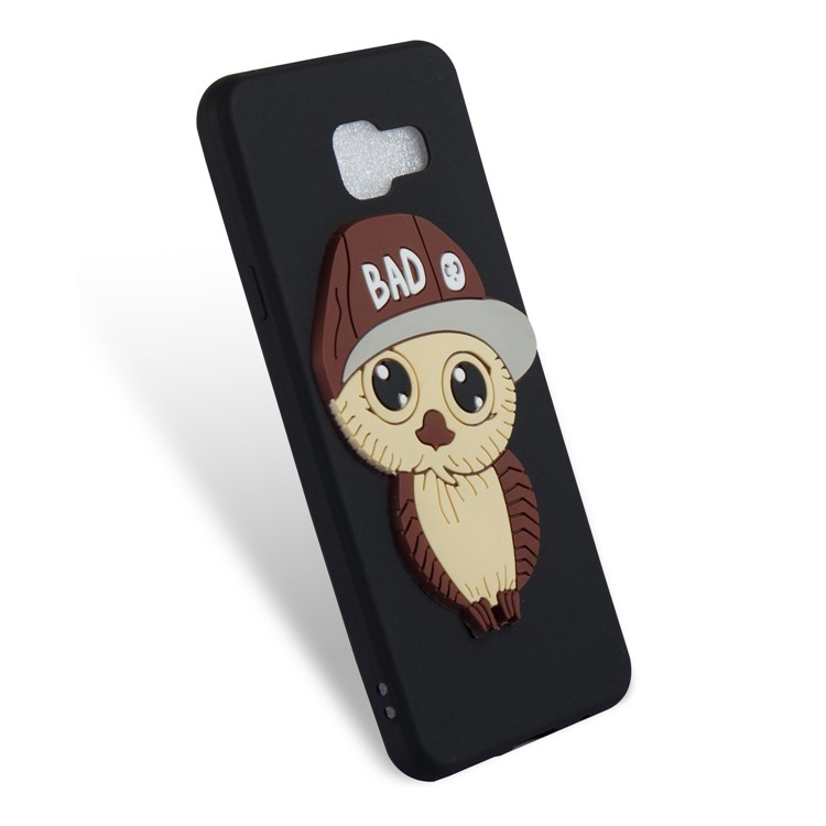 Cute 3D Male Owl Pattern Soft TPU Case for Samsung Galaxy A3 SM-A310F (2016) - Black-5