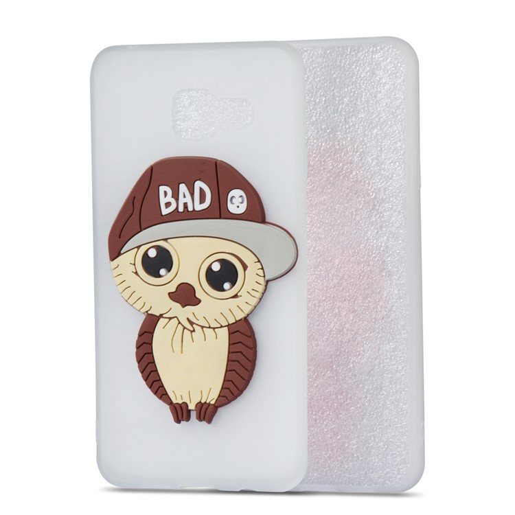 Cute 3D Male Owl Pattern Soft TPU Cover for Samsung Galaxy A3 SM-A310F (2016) - White-4
